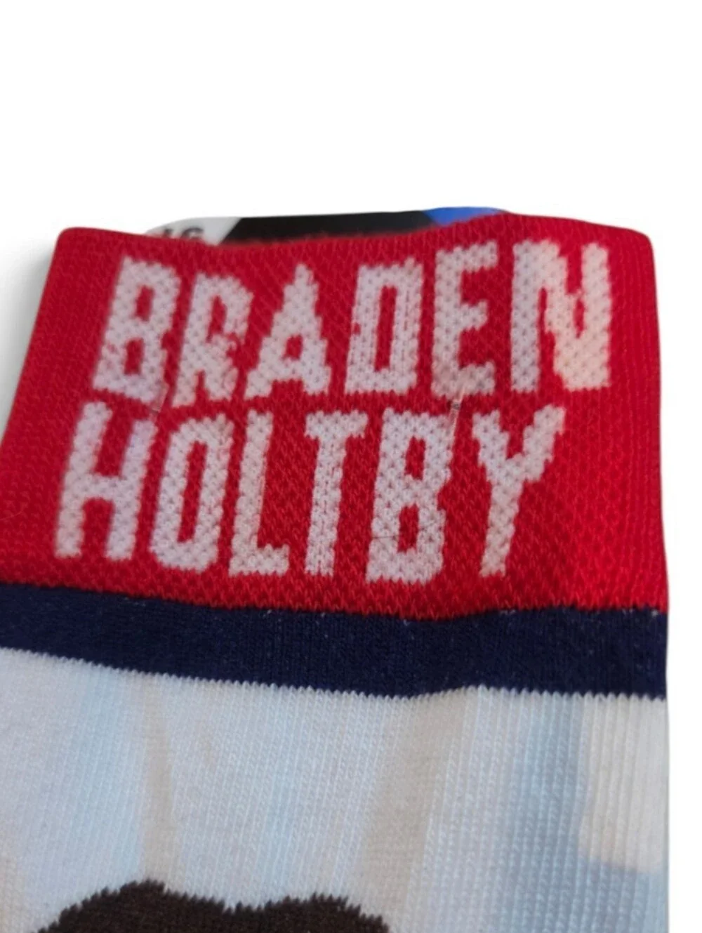 NWT Braden Holtby Washington Capitals Red Novelty Knee Socks